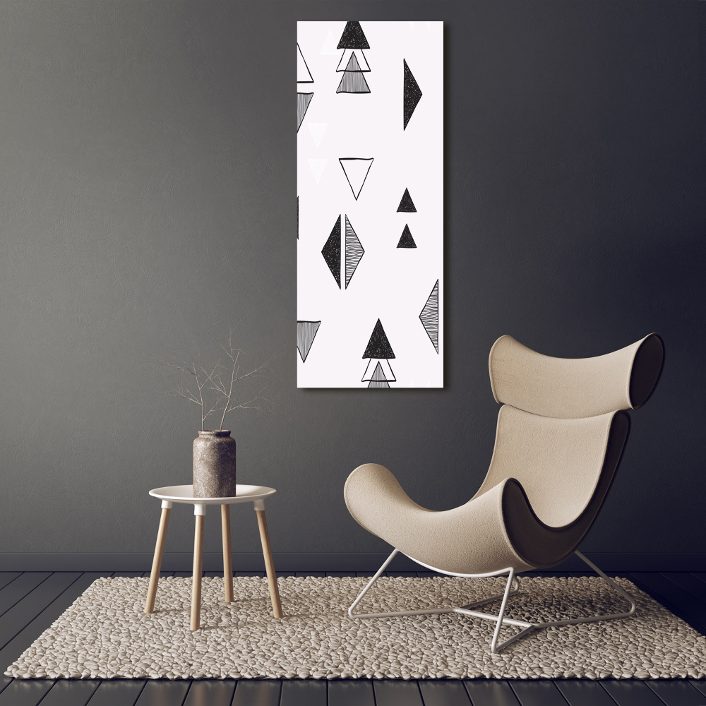Moderní akrylový fotoobraz vertikální Trojúhelníky pozadí