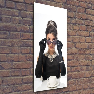Foto obraz akrylový vertikální Žena v brýlích