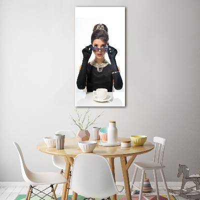 Foto obraz akrylový vertikální Žena v brýlích