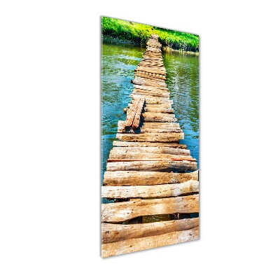 Foto obraz akryl do obýváku vertikální Dřevěný most