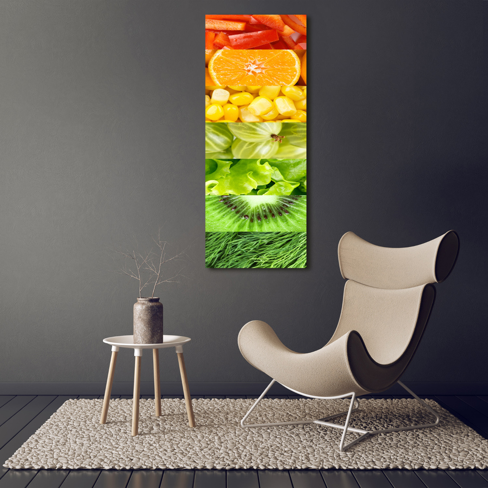 Foto obraz akrylové sklo vertikální Ovoce a zelenina
