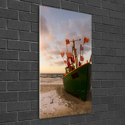 Foto obraz akrylový do obýváku vertikální Rybářská loď