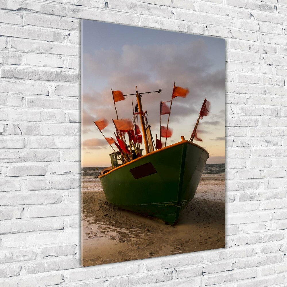 Foto obraz akrylový do obýváku vertikální Rybářská loď