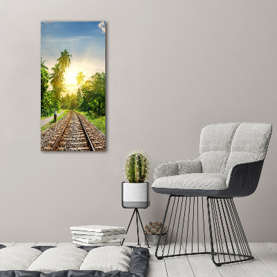 Foto obraz akrylový do obýváku vertikální Železniční koleje