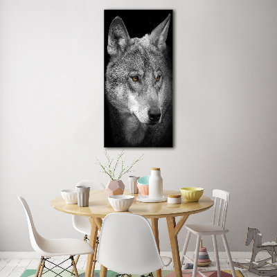 Foto obraz akrylový do obýváku vertikální Portrét vlka