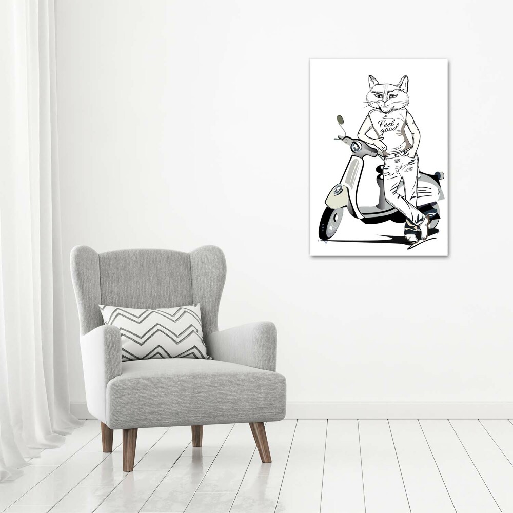 Foto obraz akryl do obýváku vertikální Kočičí muž