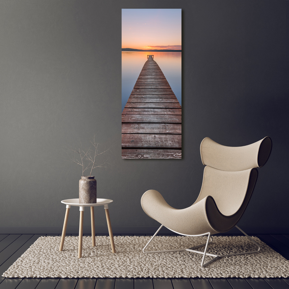 Foto obraz akryl do obýváku vertikální Dřevěné molo