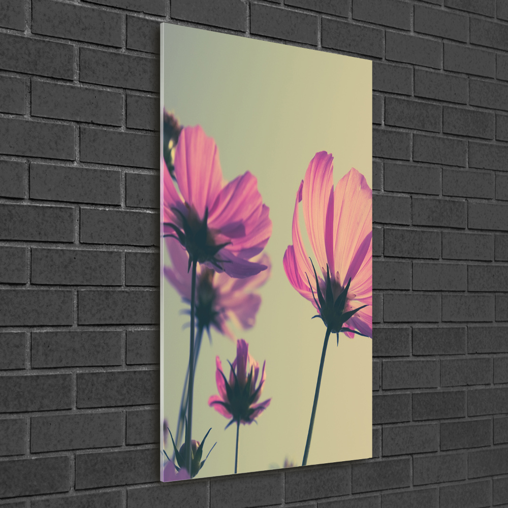 Foto obraz akrylový do obýváku vertikální Růžové květiny