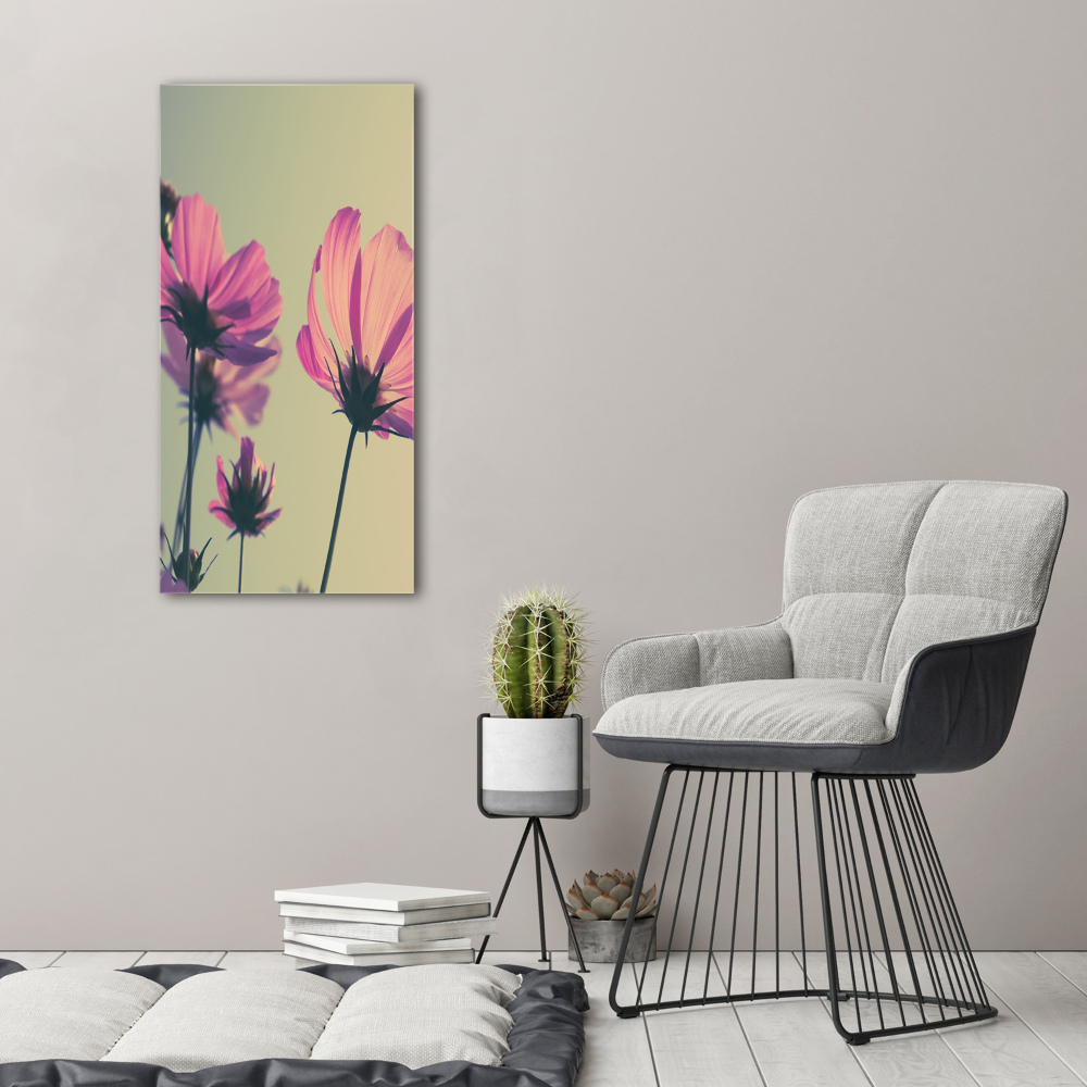 Foto obraz akrylový do obýváku vertikální Růžové květiny