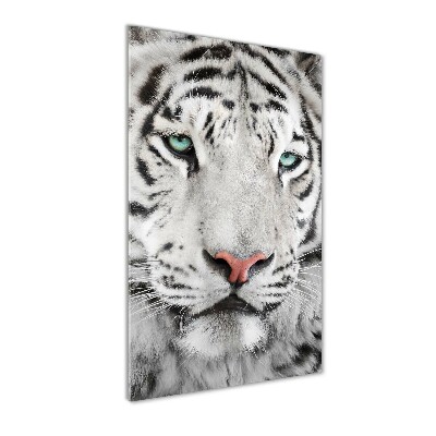 Moderní akrylový fotoobraz vertikální Bílý tygr