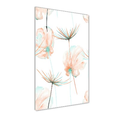 Moderní akrylový fotoobraz vertikální Polní květiny