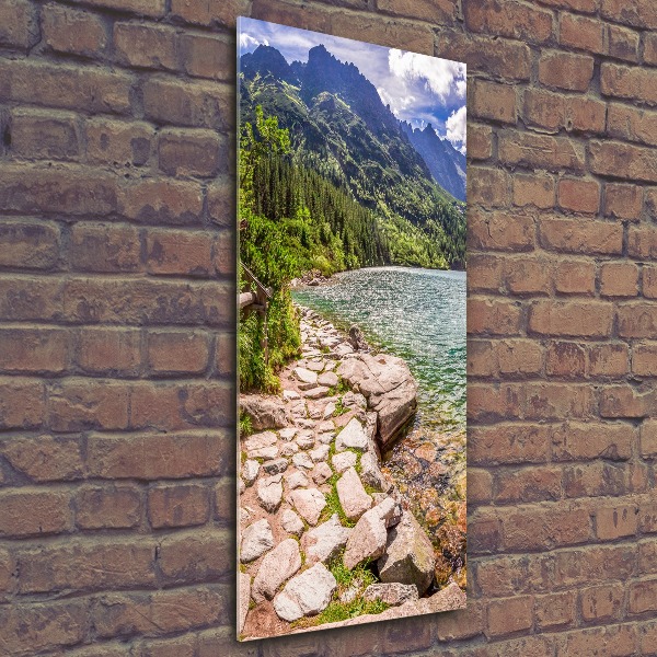 Foto obraz akrylový vertikální Mořské oko Tatry