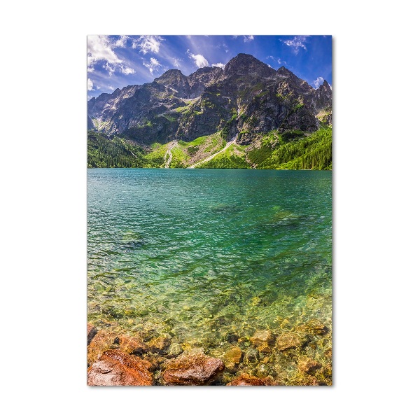 Foto obraz akrylový vertikální Mořské oko Tatry