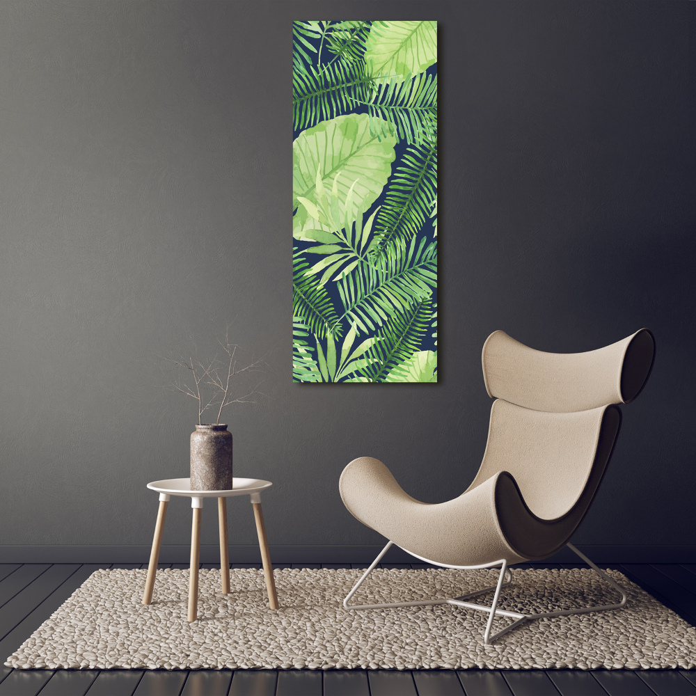 Foto obraz akrylový vertikální Tropické listy