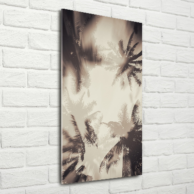 Moderní foto-obraz akryl na stěnu vertikální Palmy