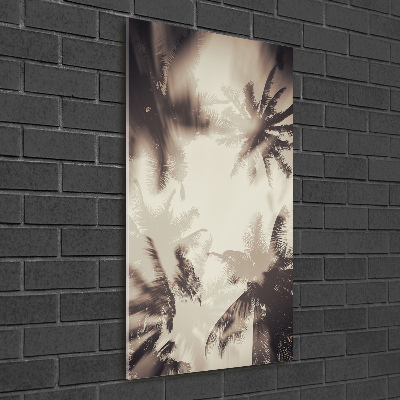Moderní foto-obraz akryl na stěnu vertikální Palmy