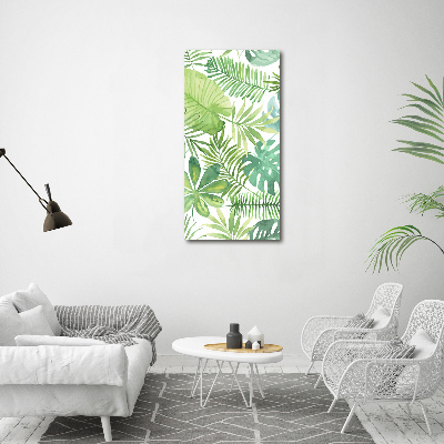 Foto obraz akrylový vertikální Tropické listy