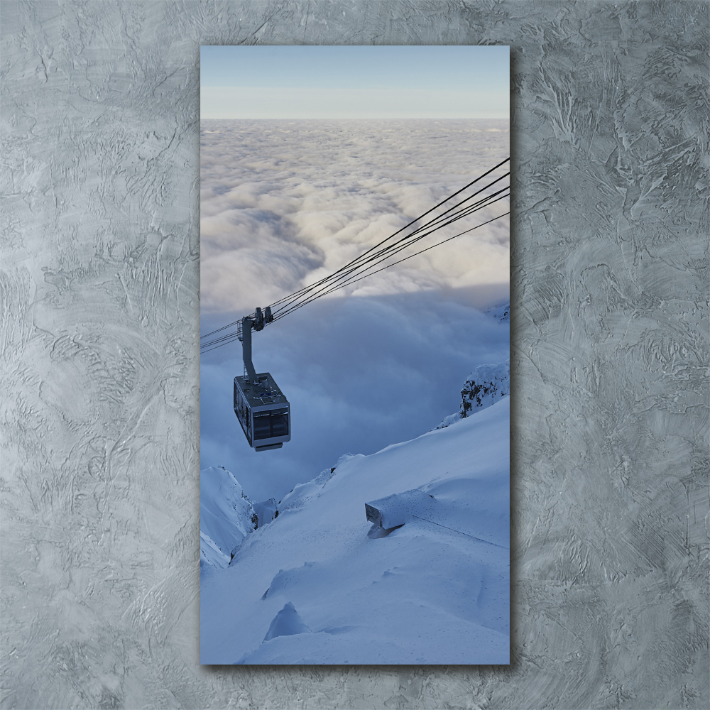 Foto obraz akryl do obýváku vertikální Lanovka