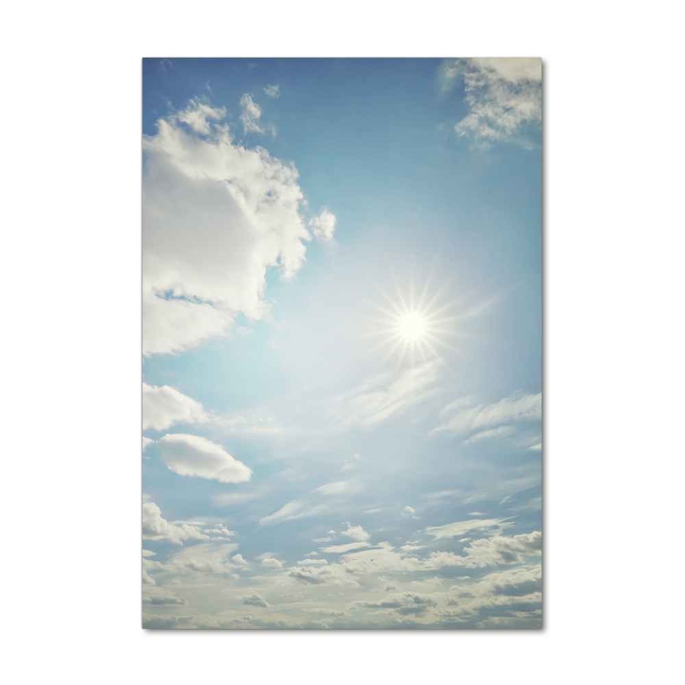Foto obraz akrylové sklo vertikální Slunce na nebi