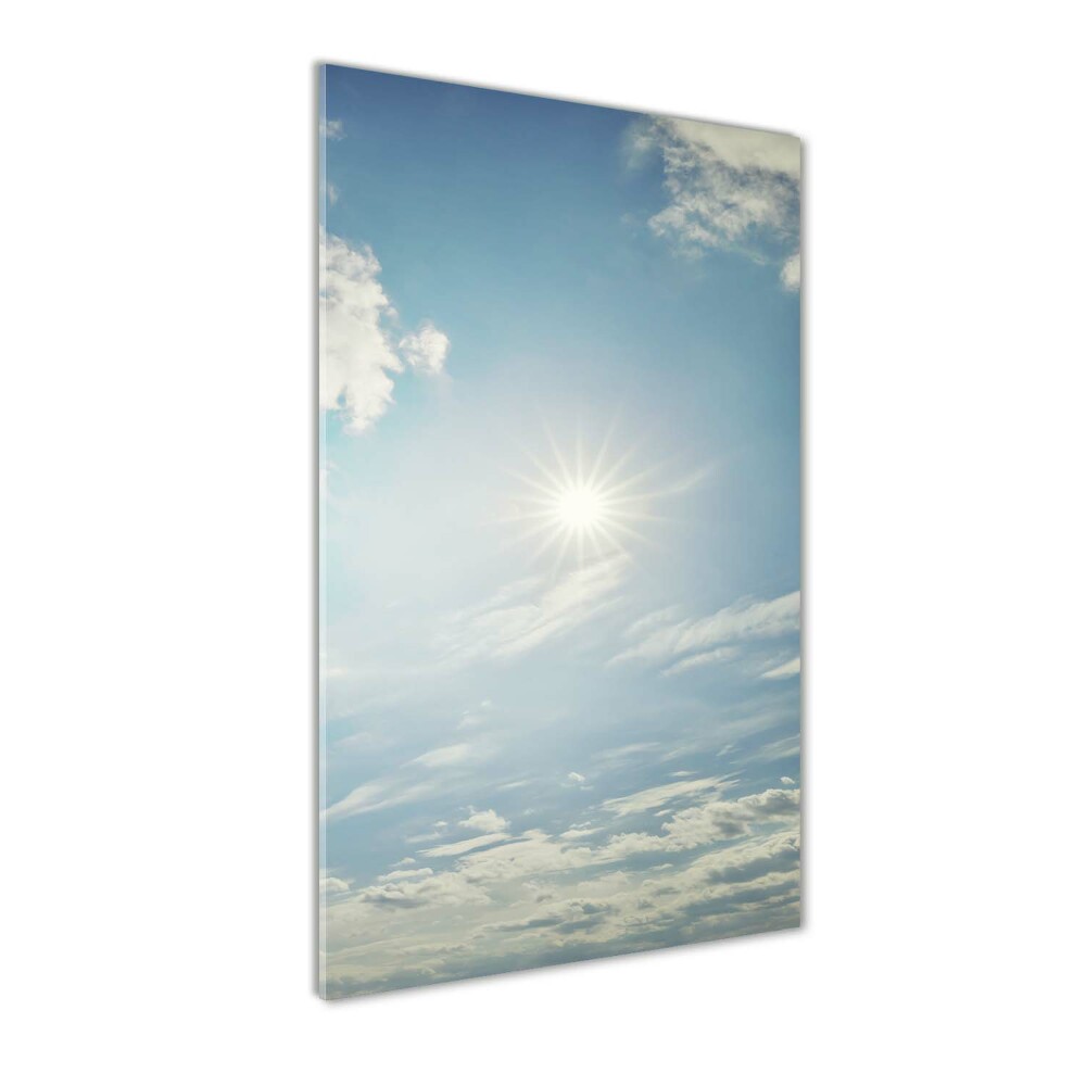 Foto obraz akrylové sklo vertikální Slunce na nebi