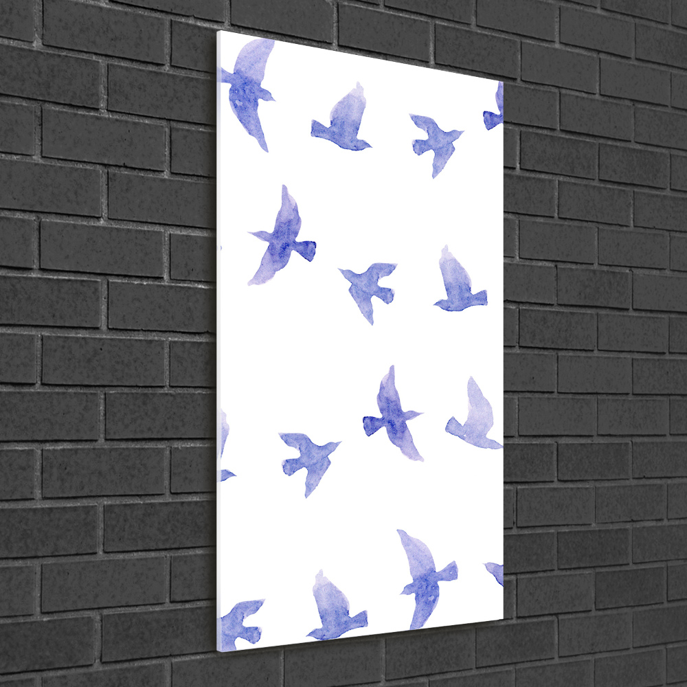 Foto obraz akrylový vertikální Modré vlaštovky