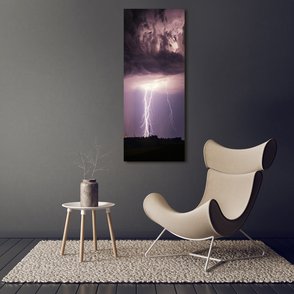 Foto obraz akrylový vertikální Bouře s blesky