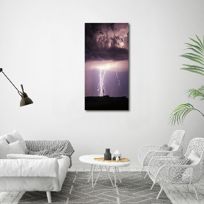 Foto obraz akrylový vertikální Bouře s blesky