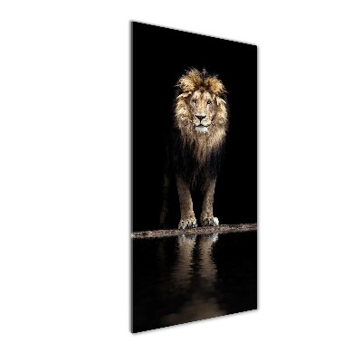 Moderní akrylový fotoobraz vertikální Portrét lva