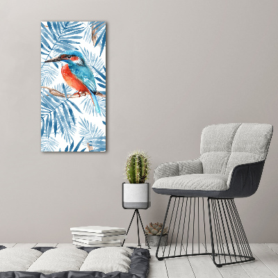 Foto obraz akryl do obýváku vertikální Ptáci a listí