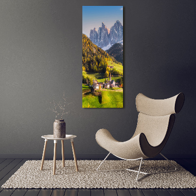 Foto obraz akrylový vertikální Mestečko v horách
