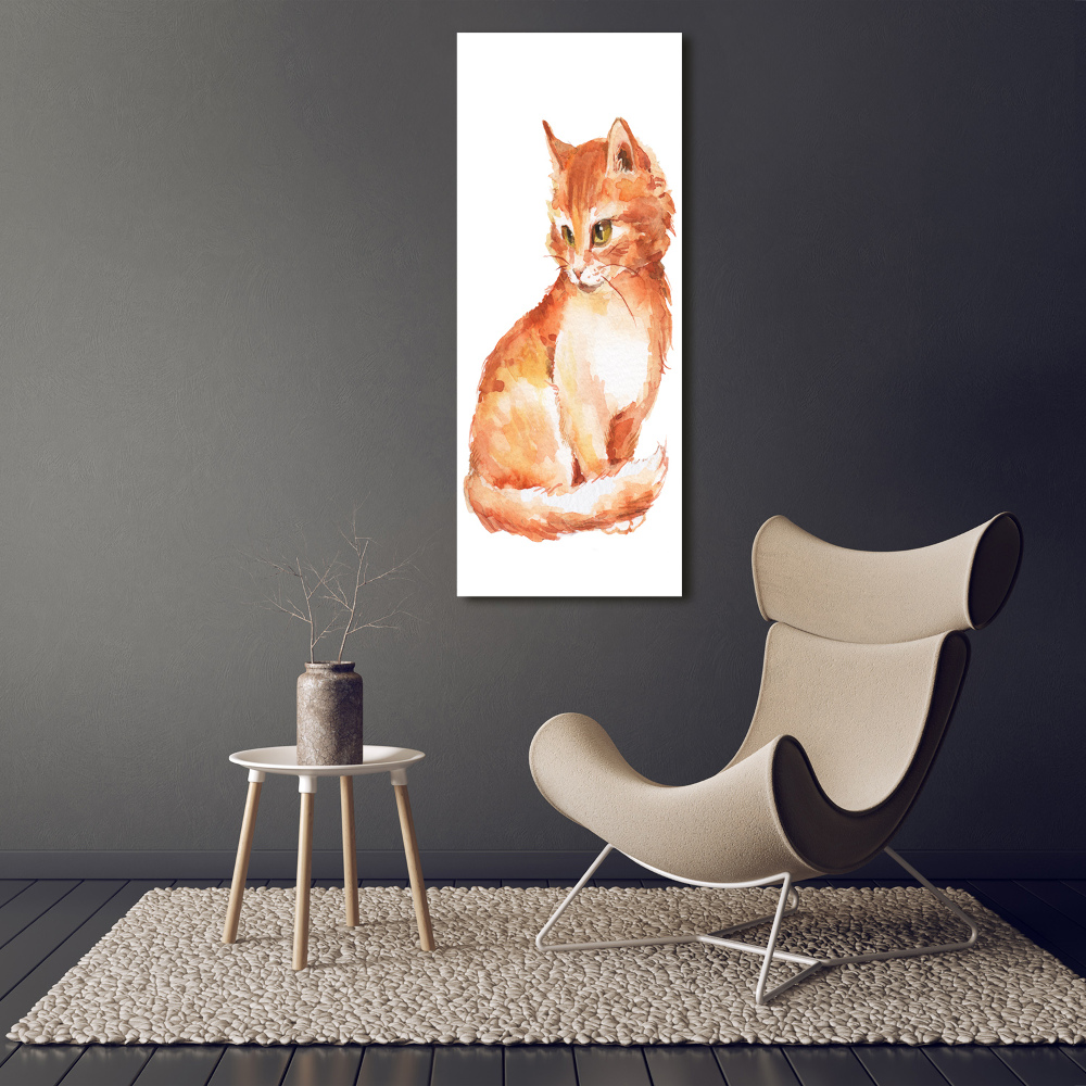 Foto obraz akrylový na stěnu vertikální Červená kočka