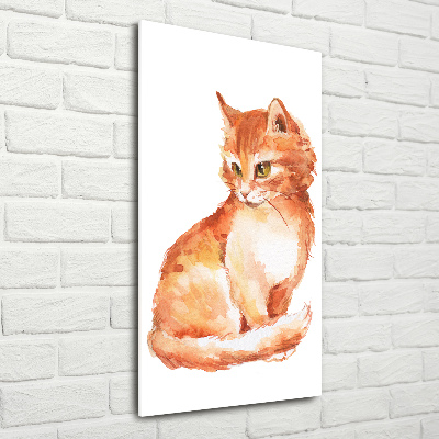 Foto obraz akrylový na stěnu vertikální Červená kočka