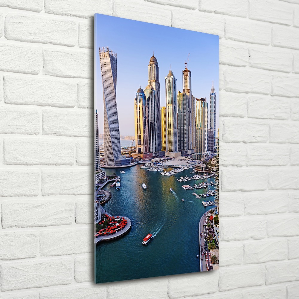 Moderní akrylový fotoobraz vertikální Zátoka Dubaj