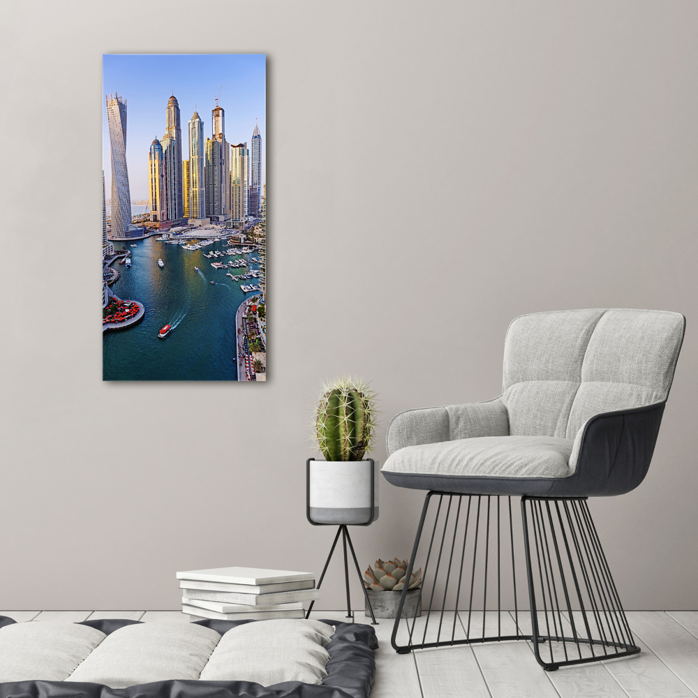 Moderní akrylový fotoobraz vertikální Zátoka Dubaj