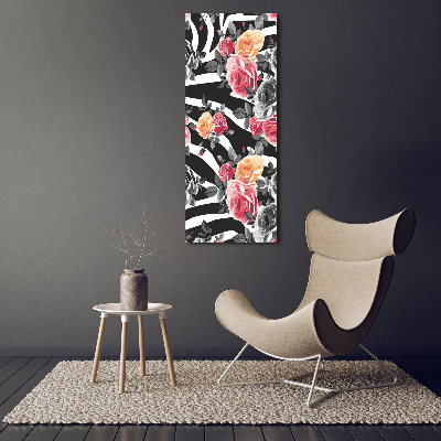 Foto obraz akrylový na stěnu vertikální Růže zebra