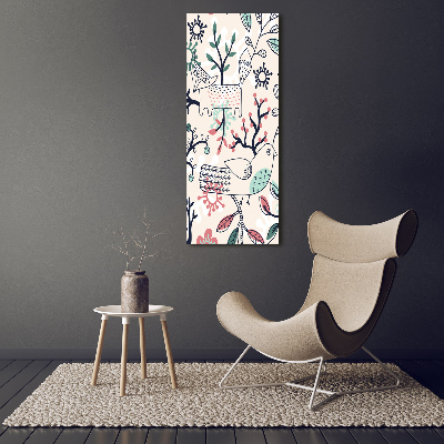 Foto obraz akrylový vertikální Zvířata s květiny