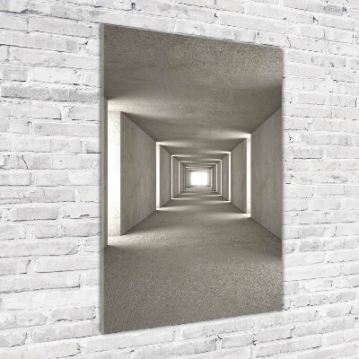Foto obraz akryl do obýváku vertikální Betonový tunel
