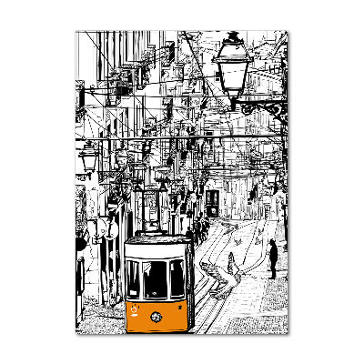 Foto obraz akrylový vertikální Tramvaj Lisabon