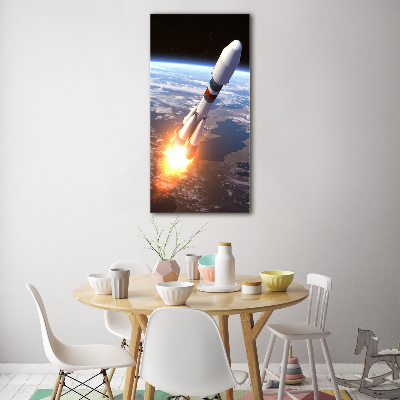 Foto obraz akrylový vertikální Vesmírná raketa