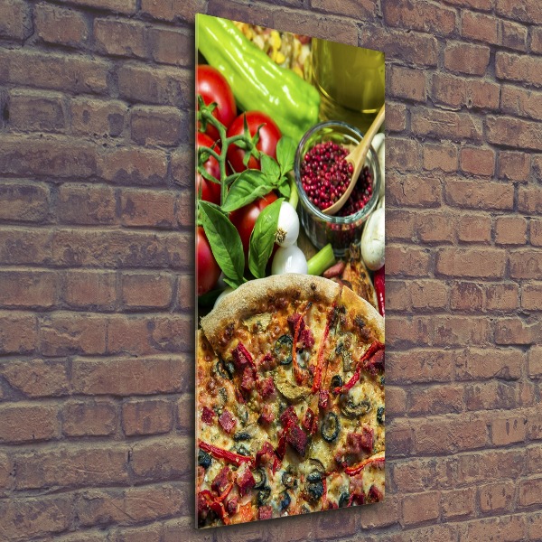 Moderní foto-obraz akryl na stěnu vertikální Pizza