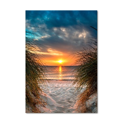 Foto obraz akrylový vertikální Západ slunce moře