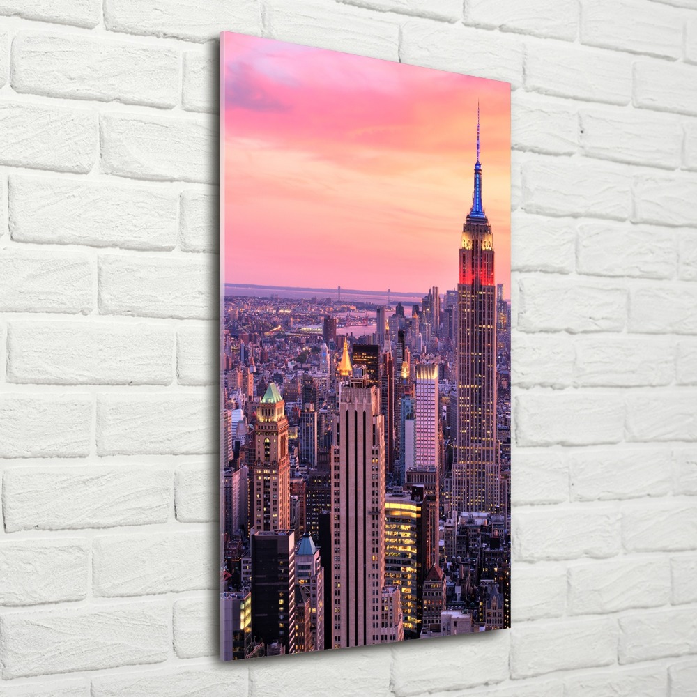 Foto obraz akrylový vertikální Nový York západ slunce