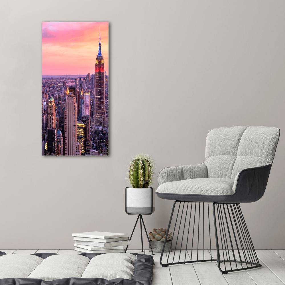 Foto obraz akrylový vertikální Nový York západ slunce