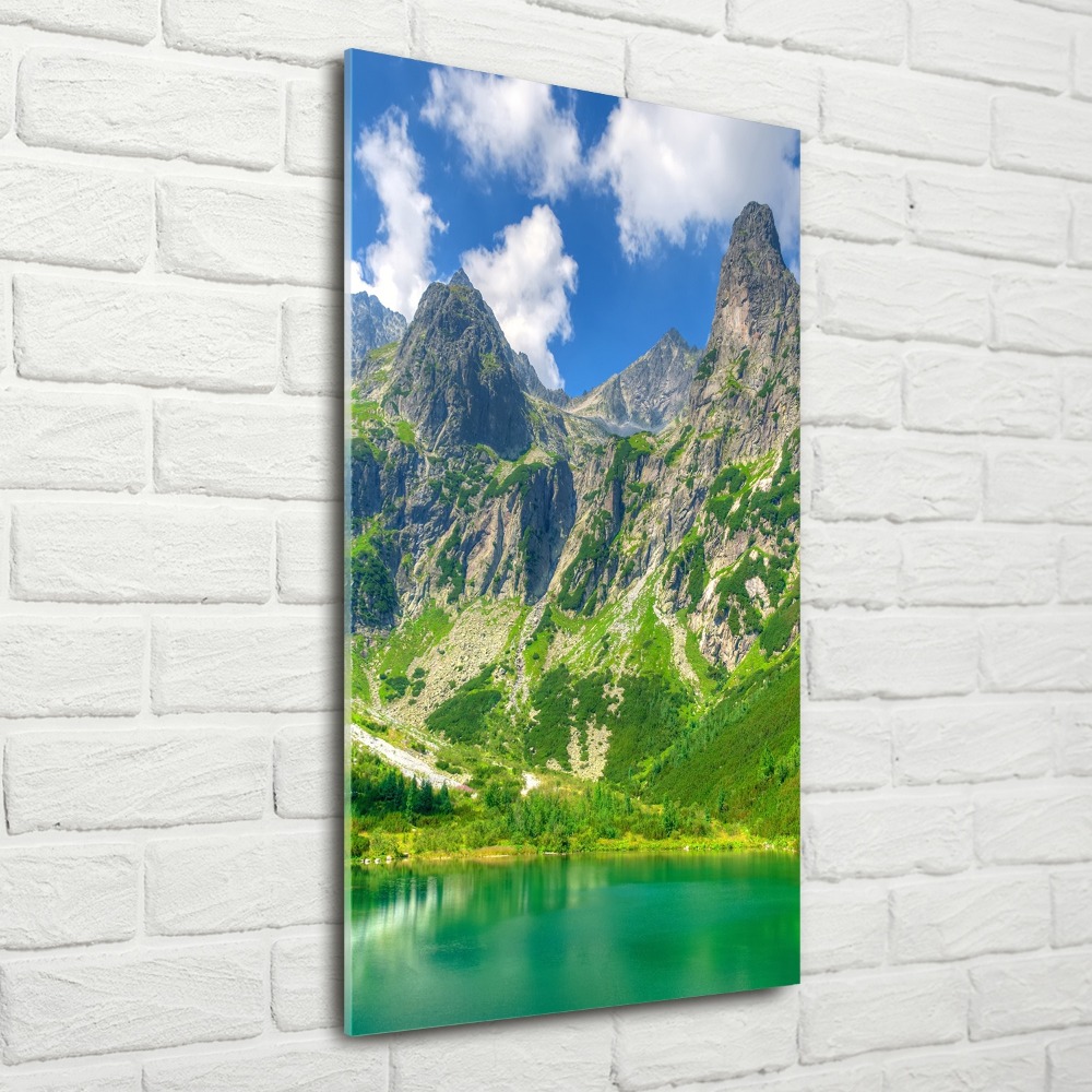 Foto obraz akrylové sklo vertikální Jezero v horách