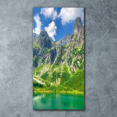 Foto obraz akrylové sklo vertikální Jezero v horách