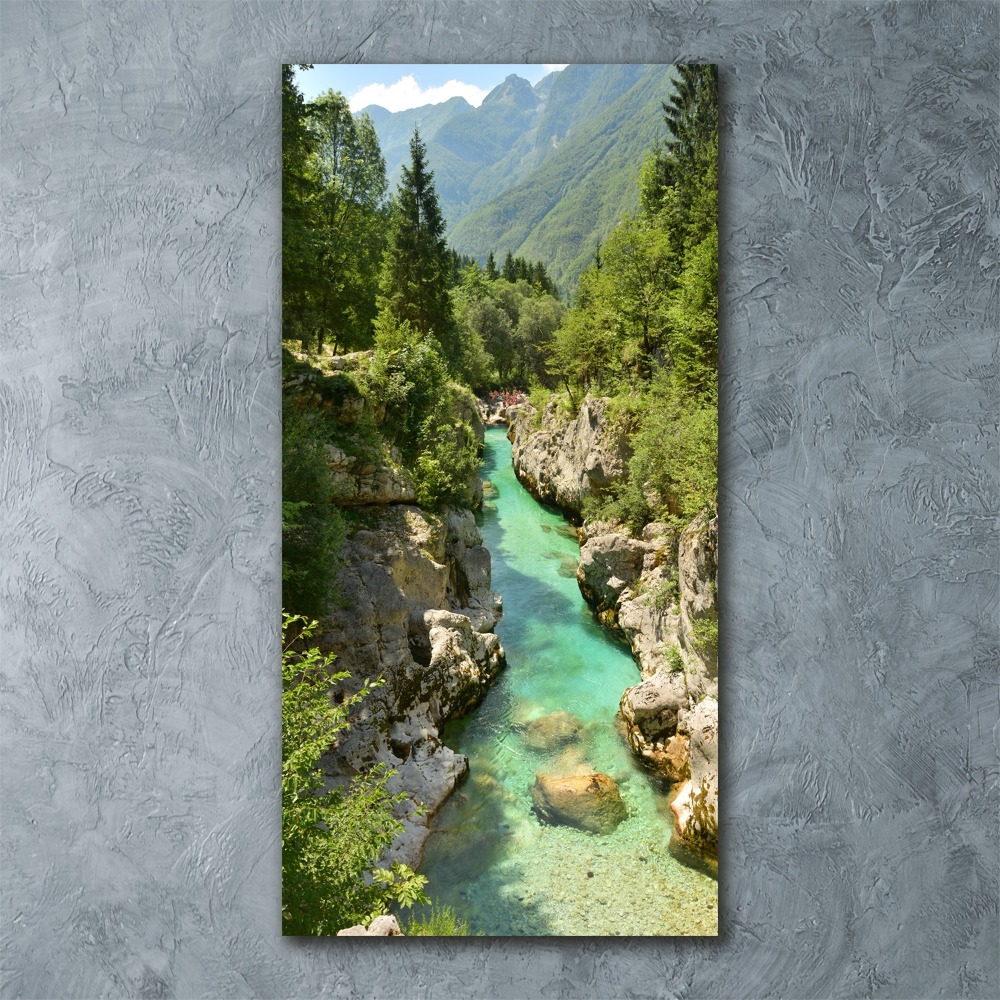 Moderní akrylový fotoobraz vertikální Horský potok
