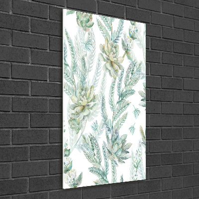 Foto obraz akryl do obýváku vertikální Květinový vzor
