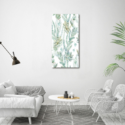 Foto obraz akryl do obýváku vertikální Květinový vzor