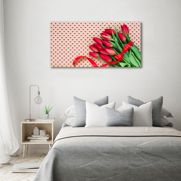 Foto obraz canvas Tulipány srdce