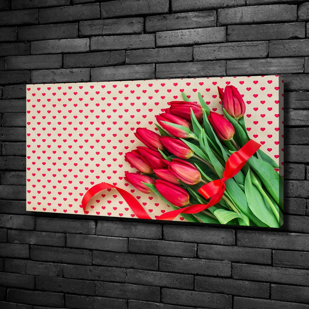 Foto obraz canvas Tulipány srdce